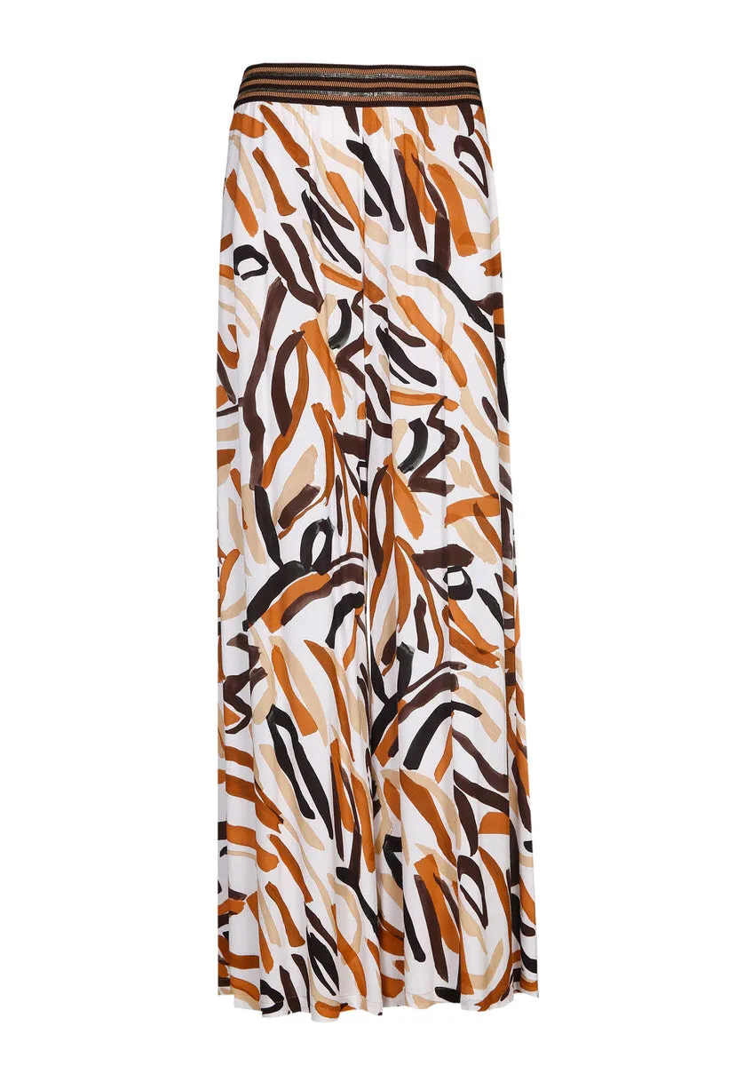 LOOSE-FITTING WIDE PRINTED VISCOSE TROUSERS