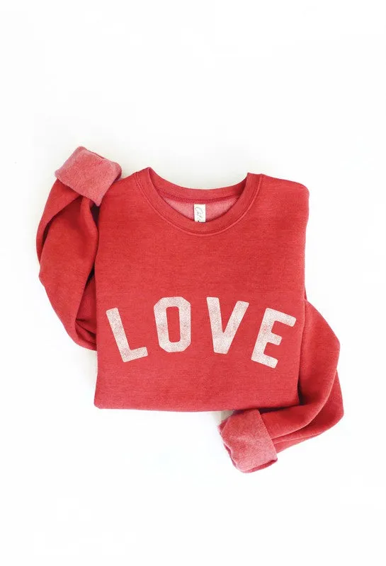 LOVE Screen Printed Graphic Sweatshirt