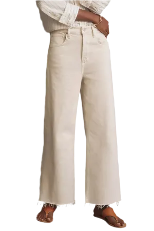 Lyra Wide Leg Crop in almondette