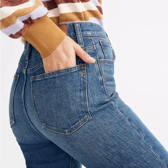 Madewell Classic Straight High Rise Stretch Jeans Coldbrook Wash Women's Size 24