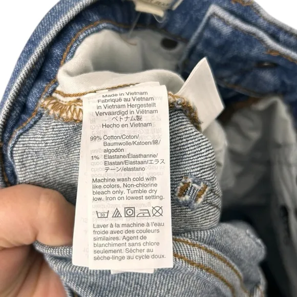 Madewell Classic Straight High Rise Stretch Jeans Coldbrook Wash Women's Size 24