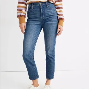 Madewell Classic Straight High Rise Stretch Jeans Coldbrook Wash Women's Size 24
