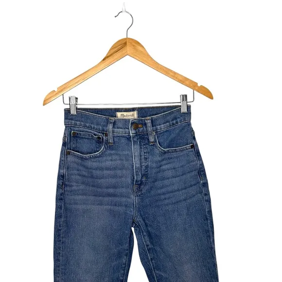 Madewell Classic Straight High Rise Stretch Jeans Coldbrook Wash Women's Size 24