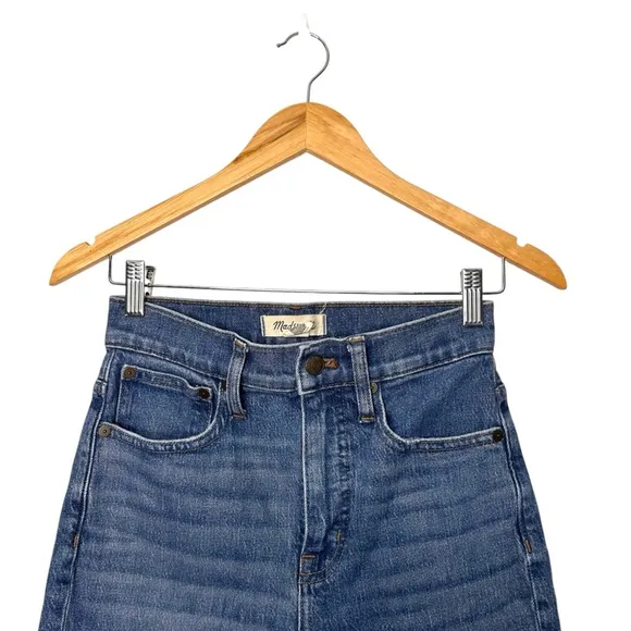 Madewell Classic Straight High Rise Stretch Jeans Coldbrook Wash Women's Size 24