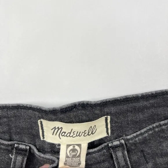 Madewell Sumner Black Wash High Rise Tapered Perfect Vintage Crop Jeans