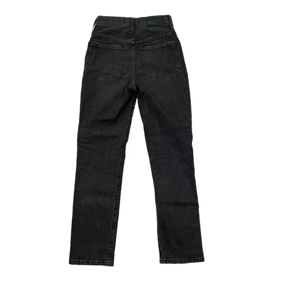 Madewell Sumner Black Wash High Rise Tapered Perfect Vintage Crop Jeans