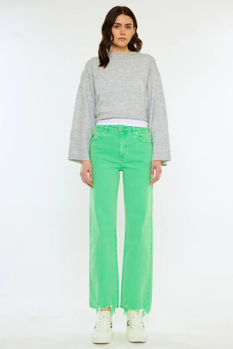 Maliha High Rise Slim Wide Leg Jeans