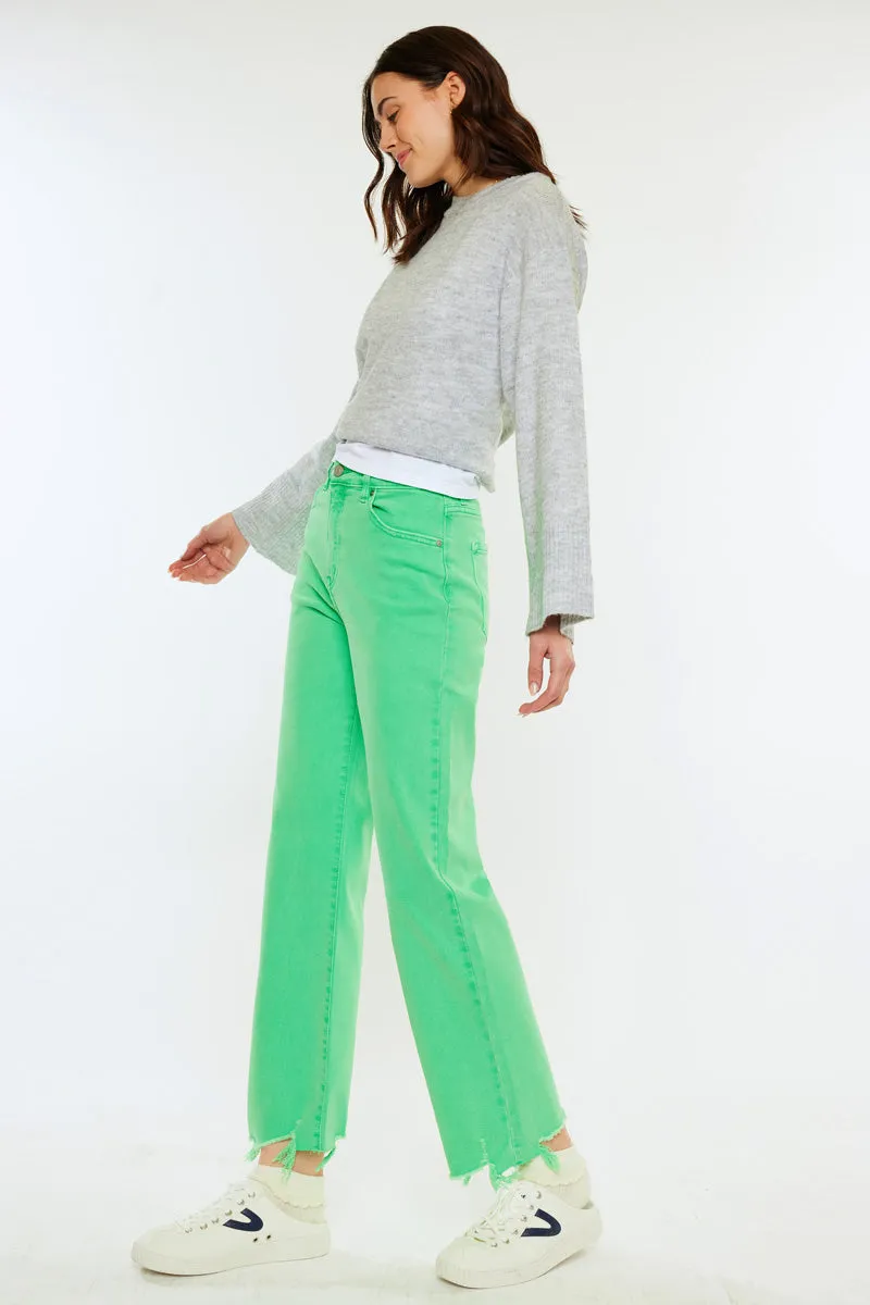 Maliha High Rise Slim Wide Leg Jeans