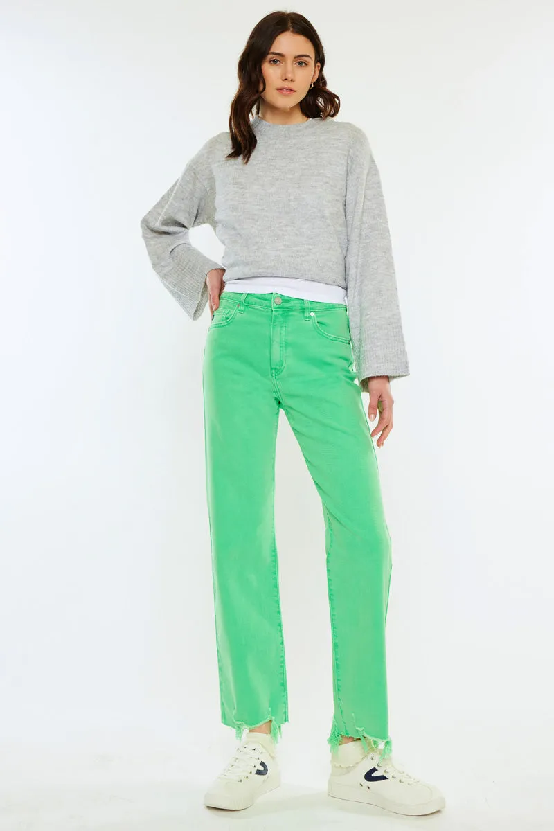 Maliha High Rise Slim Wide Leg Jeans