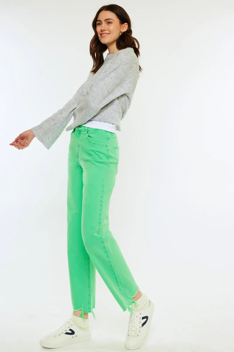 Maliha High Rise Slim Wide Leg Jeans