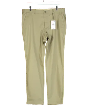 MANGO Green Slim Fit Lyocell Pants W34