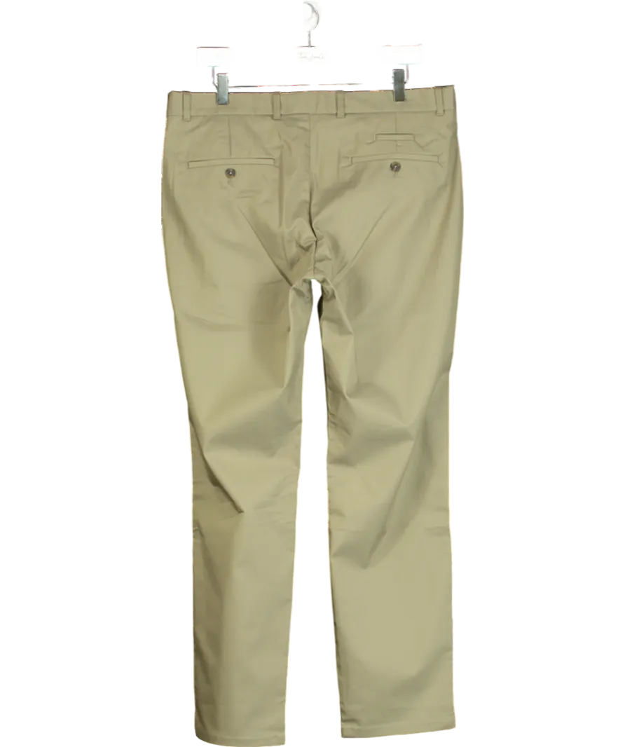 MANGO Green Slim Fit Lyocell Pants W34