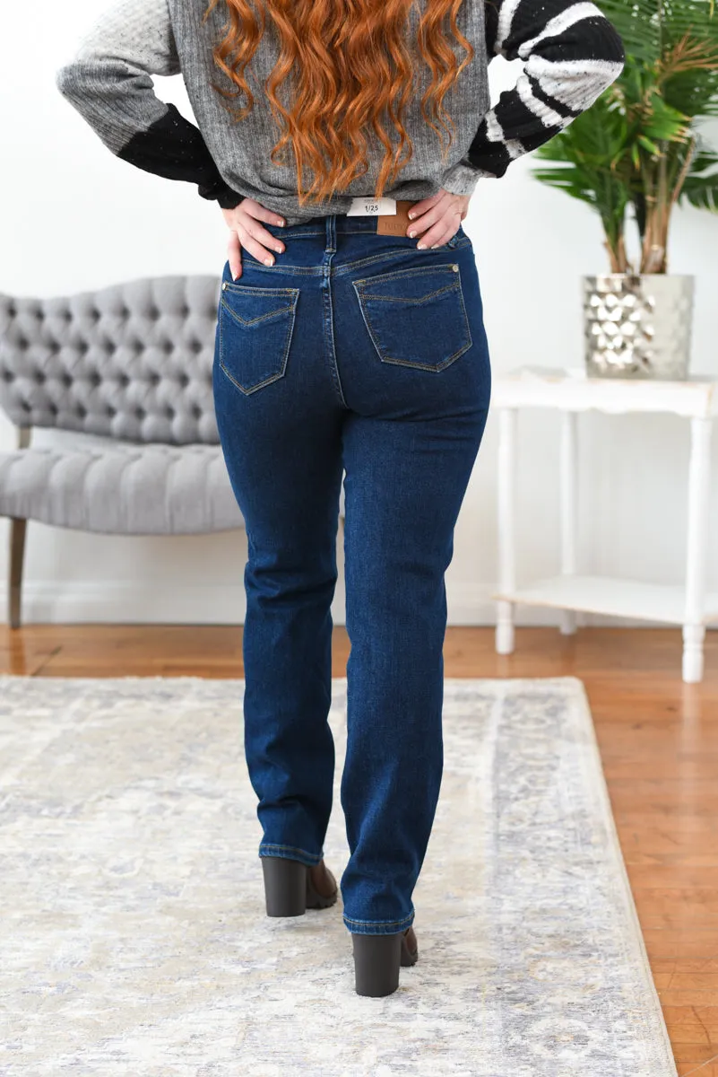 Mary High Rise Tummy Control Slim Straight Leg Judy Blue Jeans
