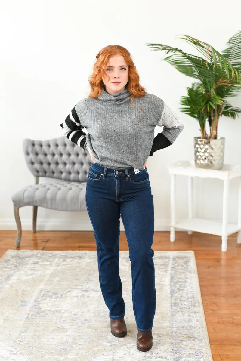 Mary High Rise Tummy Control Slim Straight Leg Judy Blue Jeans