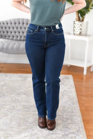 Mary High Rise Tummy Control Slim Straight Leg Judy Blue Jeans
