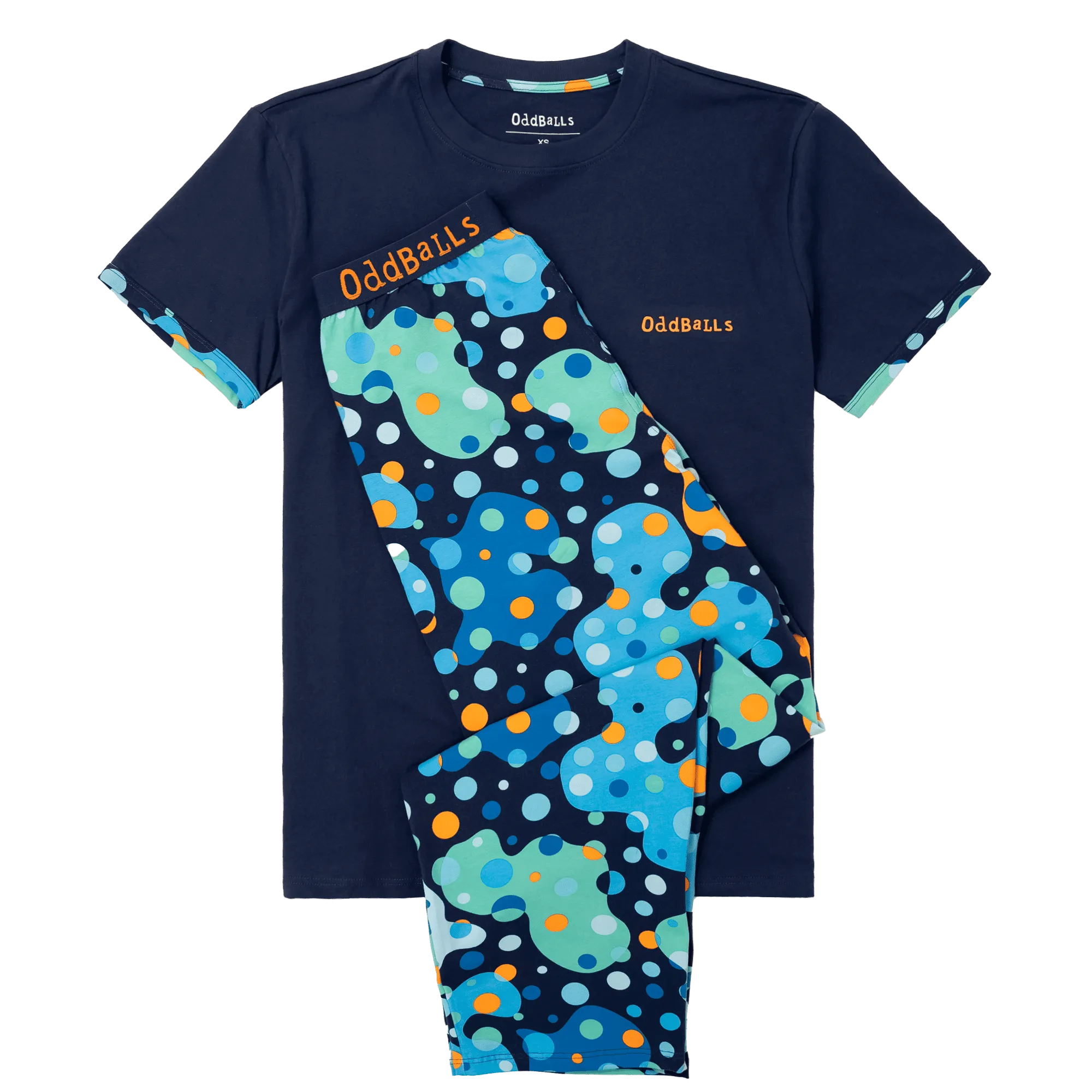 Mens Long Pyjamas - Space Balls - Trousers & T-Shirt