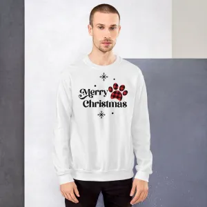 Merry Christmas Plaid Paw Sweatshirt