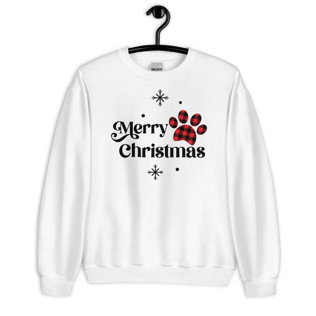 Merry Christmas Plaid Paw Sweatshirt