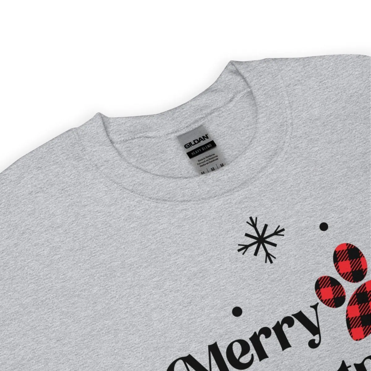 Merry Christmas Plaid Paw Sweatshirt