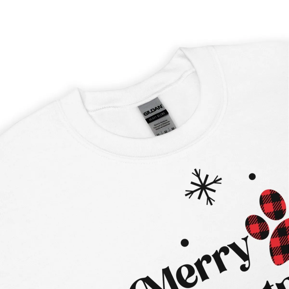 Merry Christmas Plaid Paw Sweatshirt