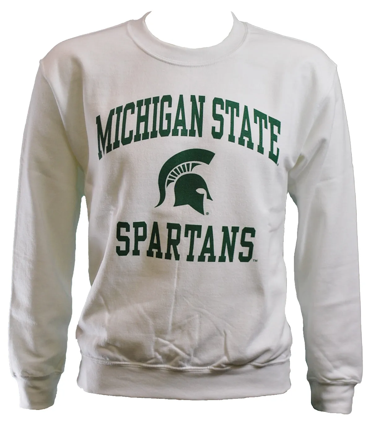 Michigan State University Spartans Sparty Head Spartan Helmet Design Crewneck (BEST BUY)