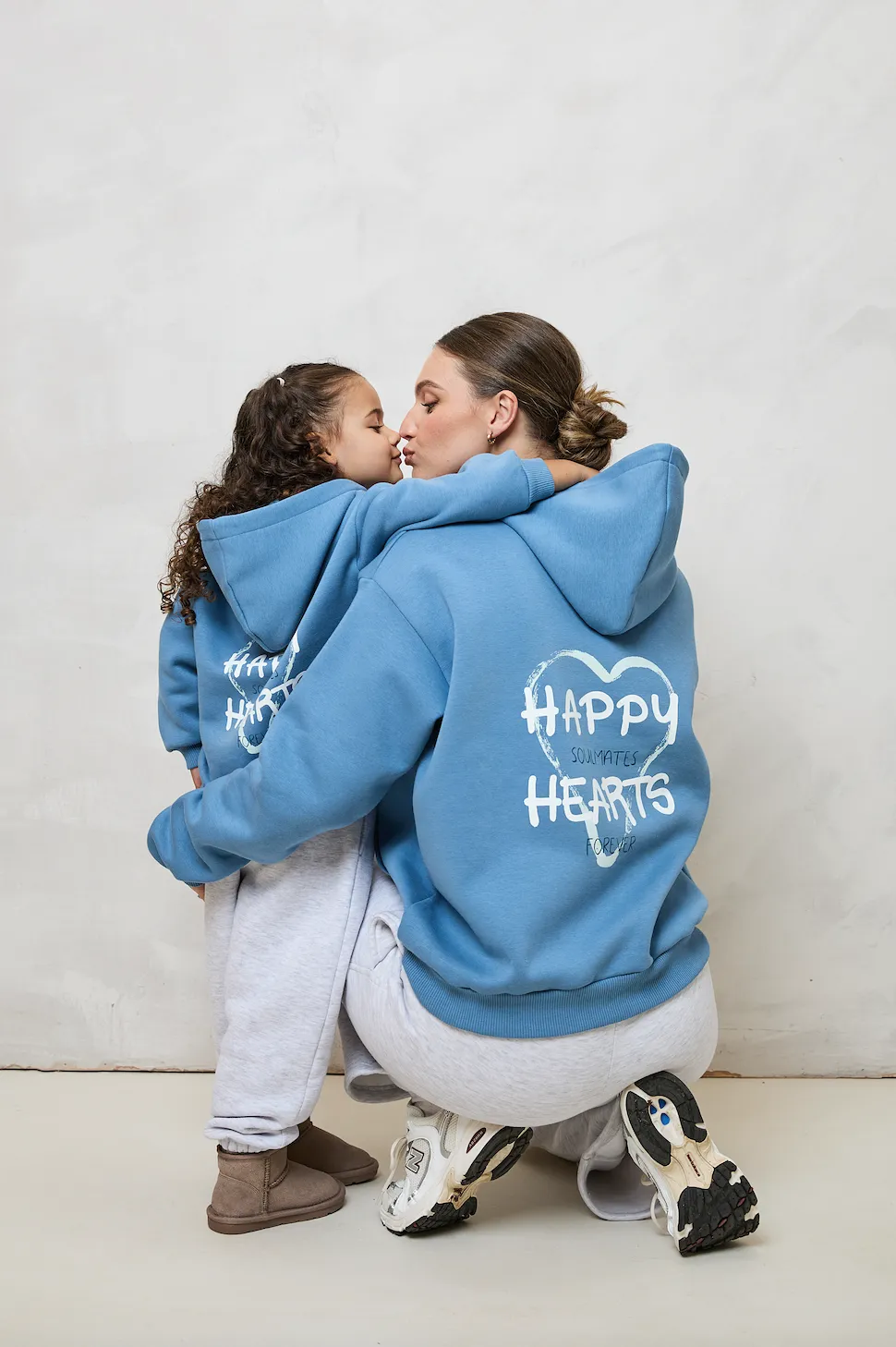 MINI HAPPY HEARTS HOODIE IN BLUE