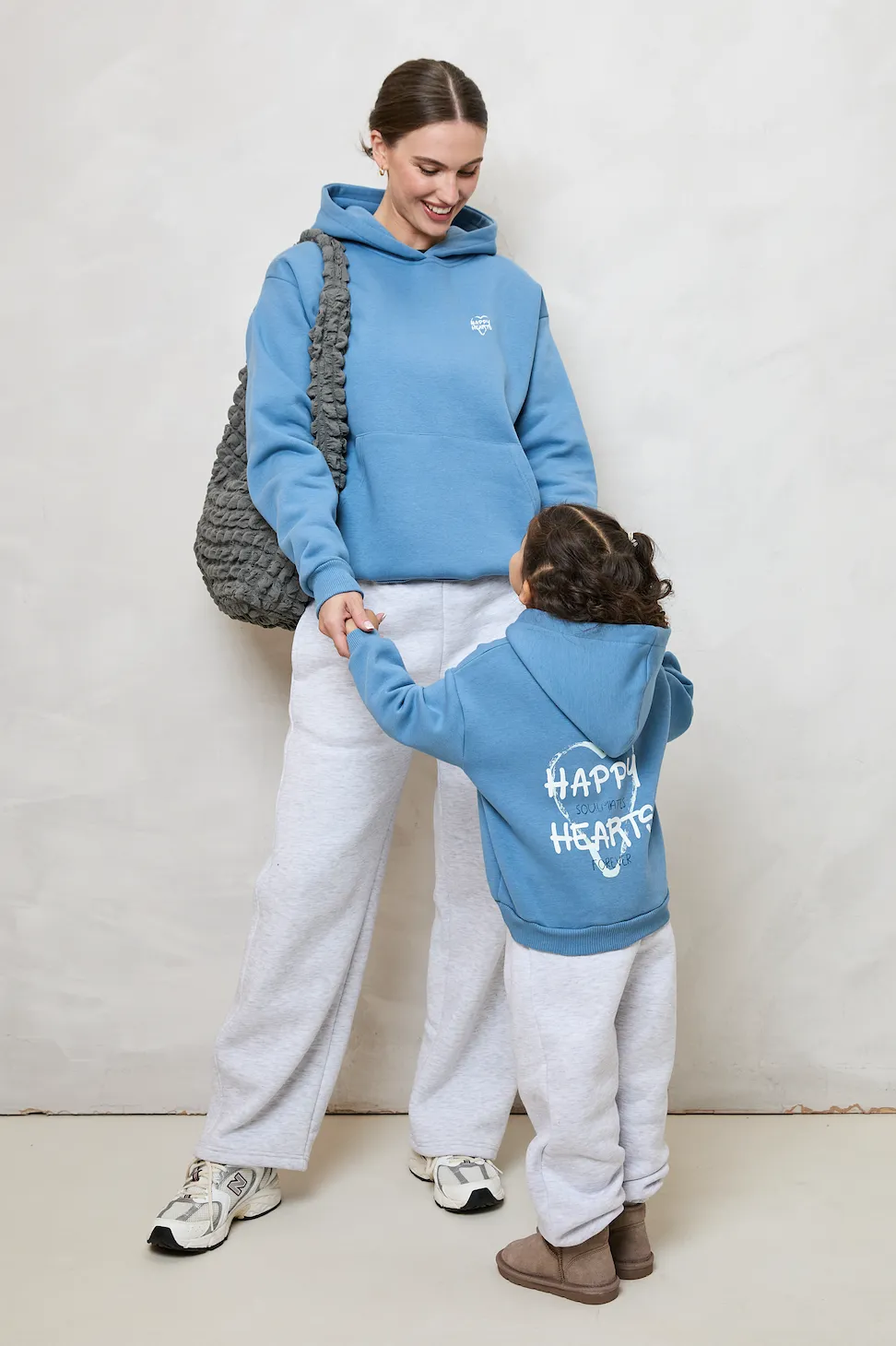 MINI HAPPY HEARTS HOODIE IN BLUE