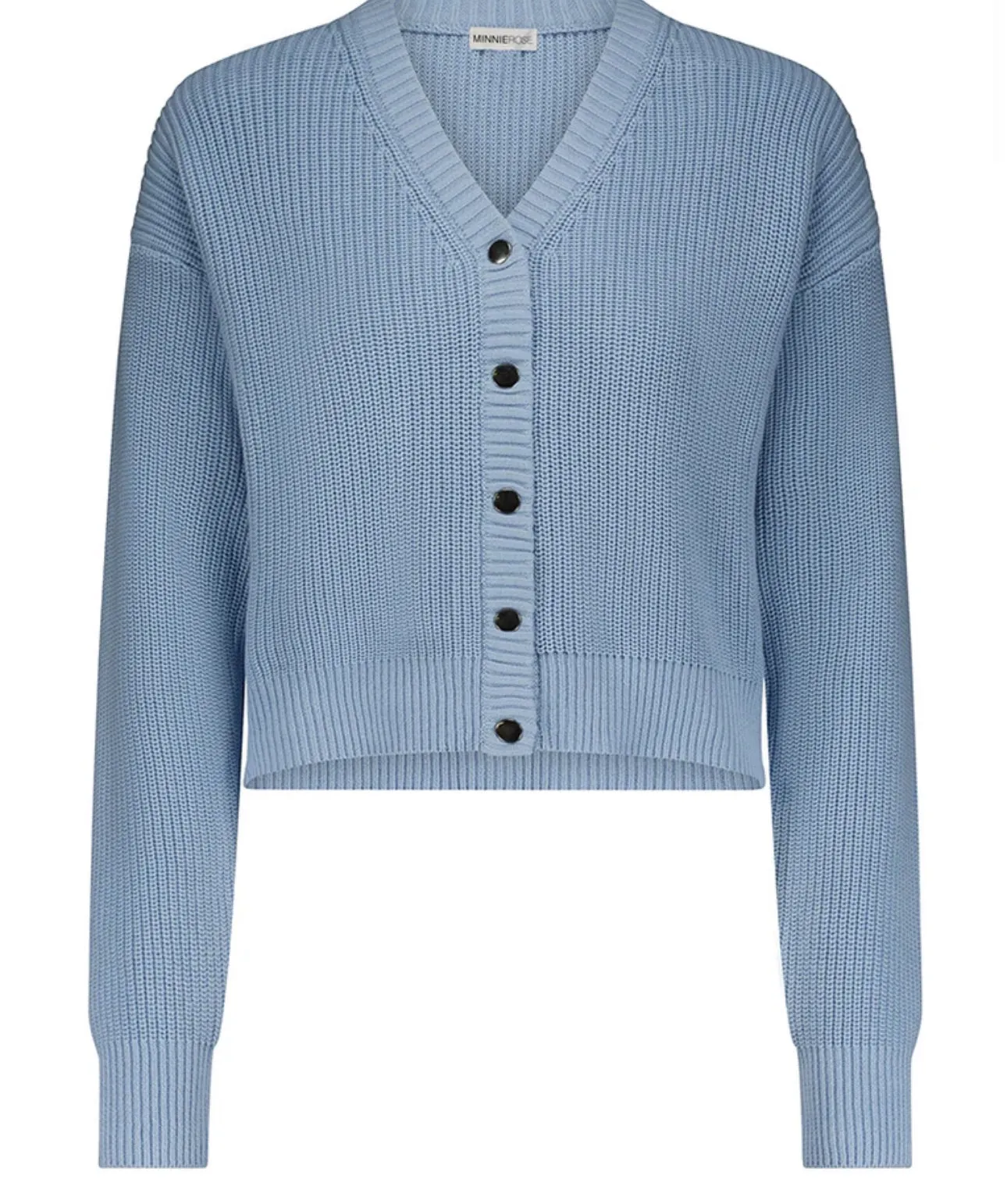 Minnie Rose Cotton Shaker Cropped Cardigan