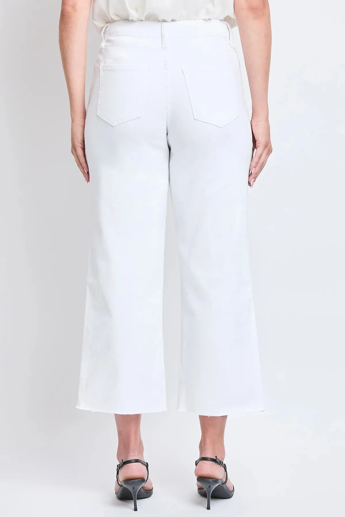 Missy High Rise Wide Leg Cropped Jeans