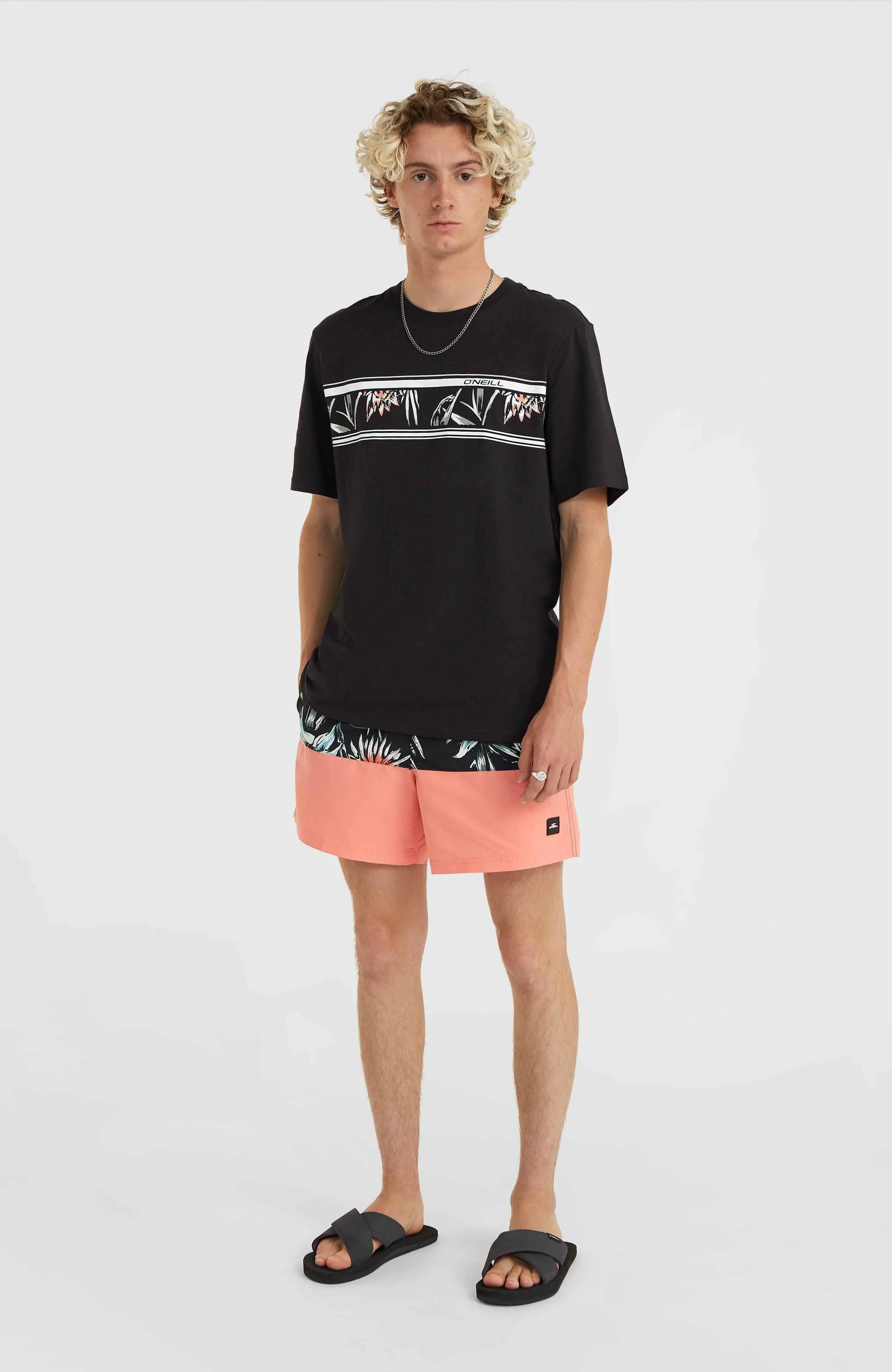 Mix and Match Floral Graphic T-Shirt | Black Out