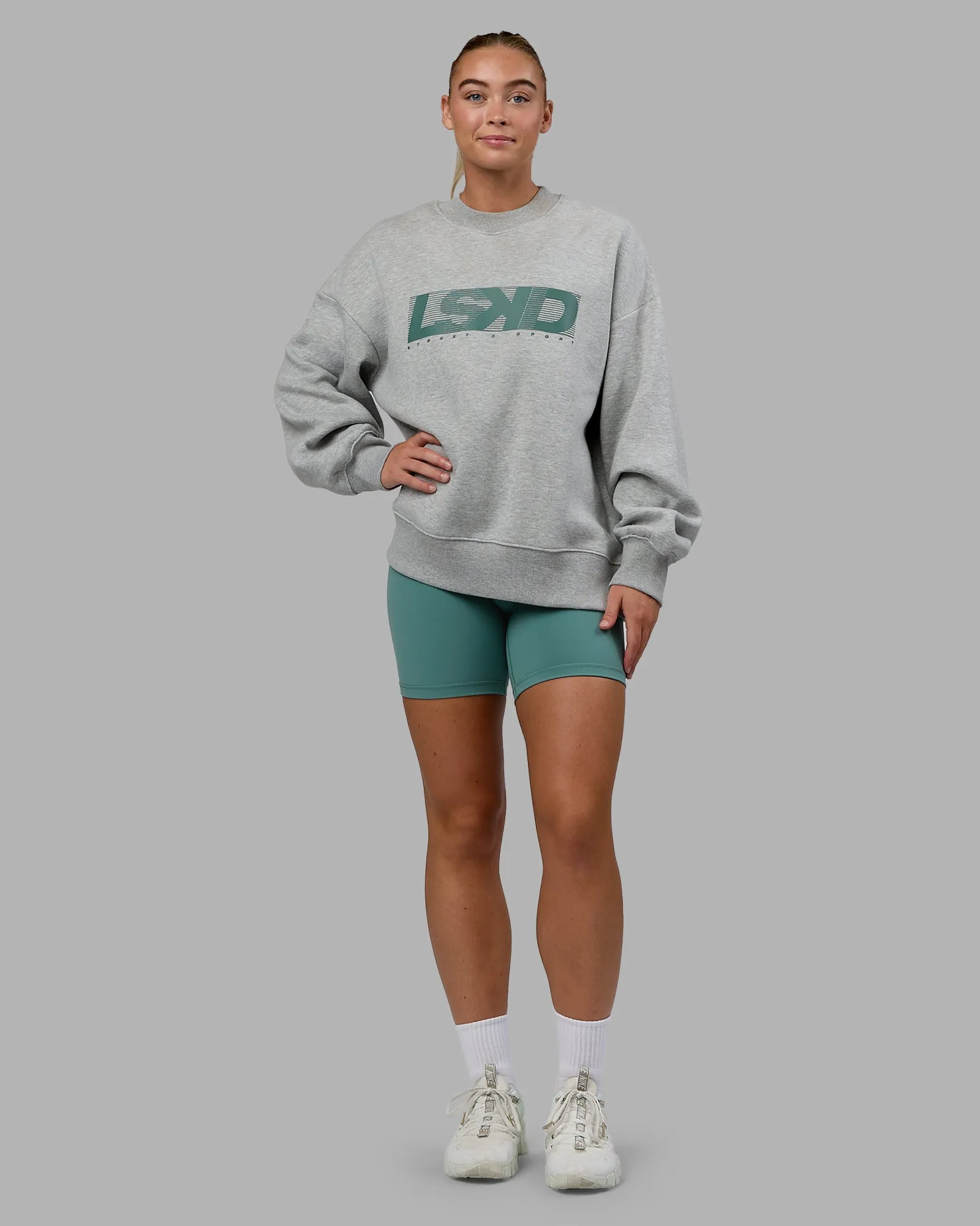 Move Oversized Sweater - Light Grey Marl-Sagebrush