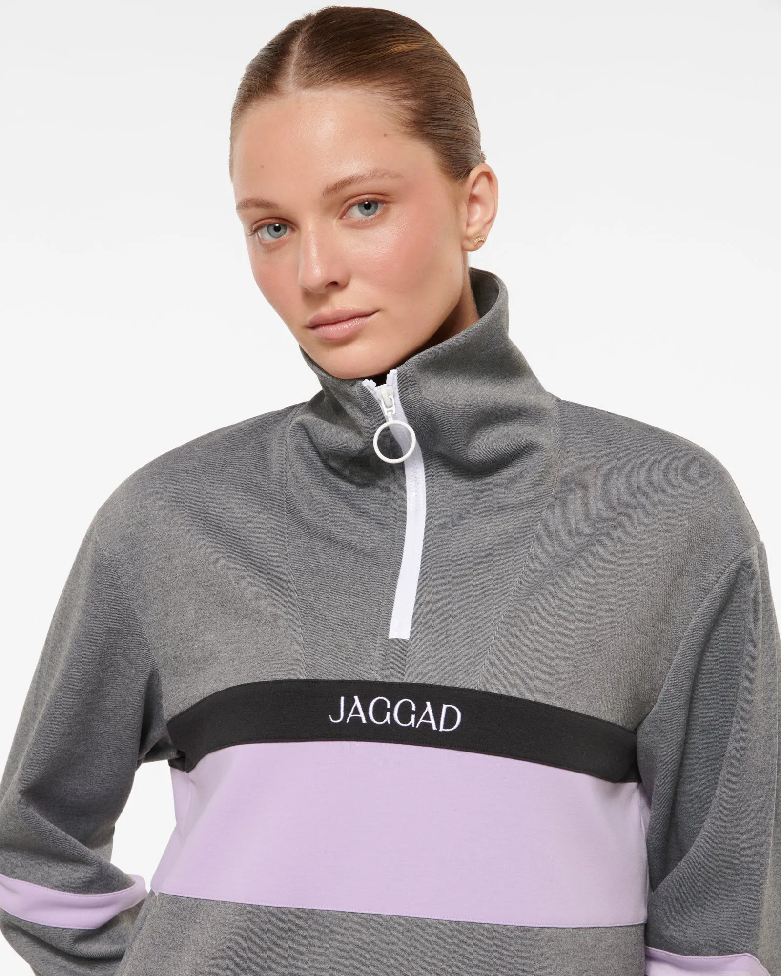 NAUTICA LONGLINE HALF-ZIP SCUBA SWEATER CHARCOAL MARLE