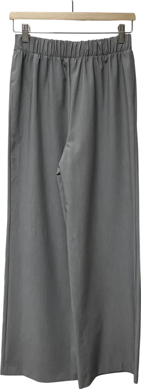 New Look Grey Marl High Waist Tailored Wide Leg Trousers UK 8