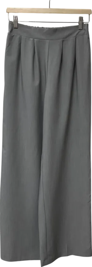 New Look Grey Marl High Waist Tailored Wide Leg Trousers UK 8