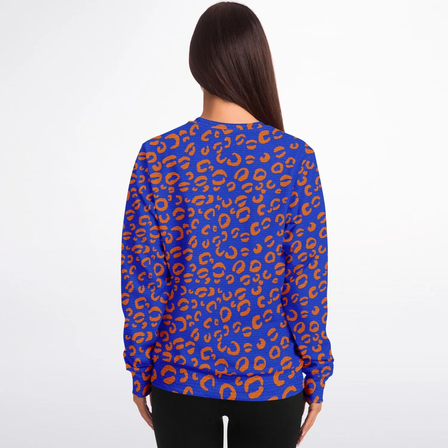 New York Knicks Color Inspired Mosaic Leopard Print Sweatshirt