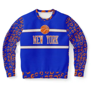 New York Knicks Color Inspired Mosaic Leopard Print Sweatshirt
