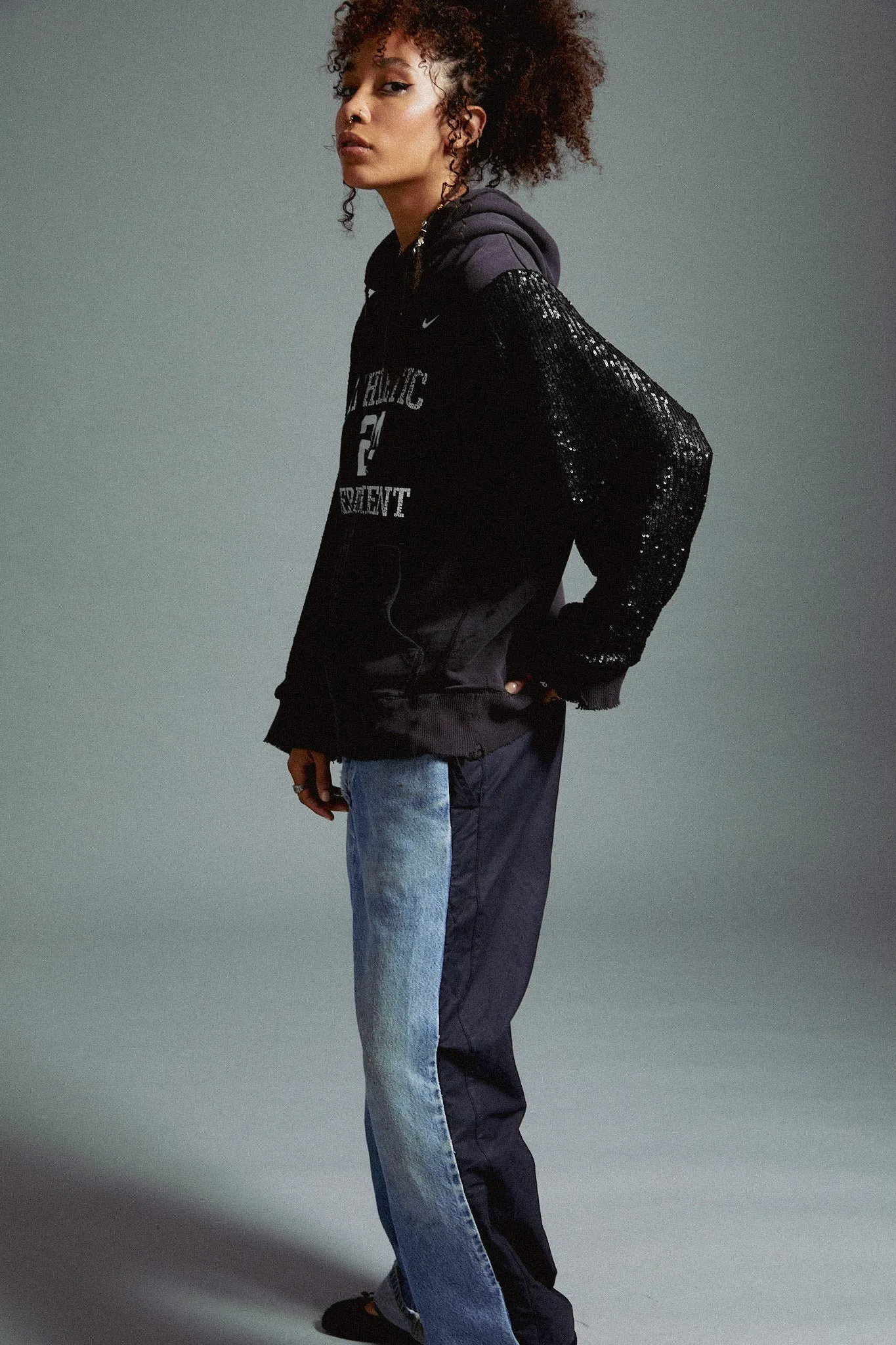 Nike Distressed Matte Hoodie Remix