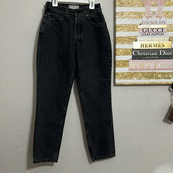 NWT Everlane The 90’s Curvy Cheeky Jeans in Washed Black Size 27