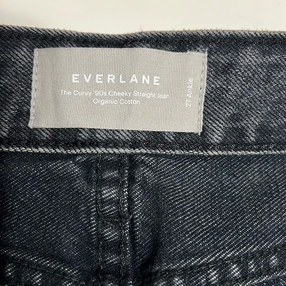 NWT Everlane The 90’s Curvy Cheeky Jeans in Washed Black Size 27