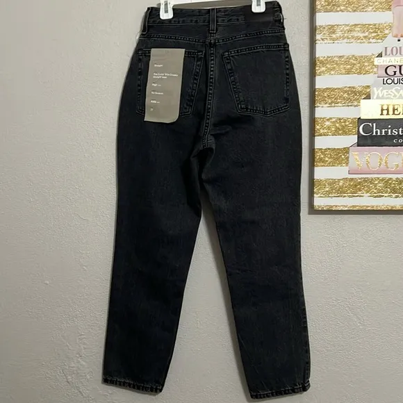 NWT Everlane The 90’s Curvy Cheeky Jeans in Washed Black Size 27