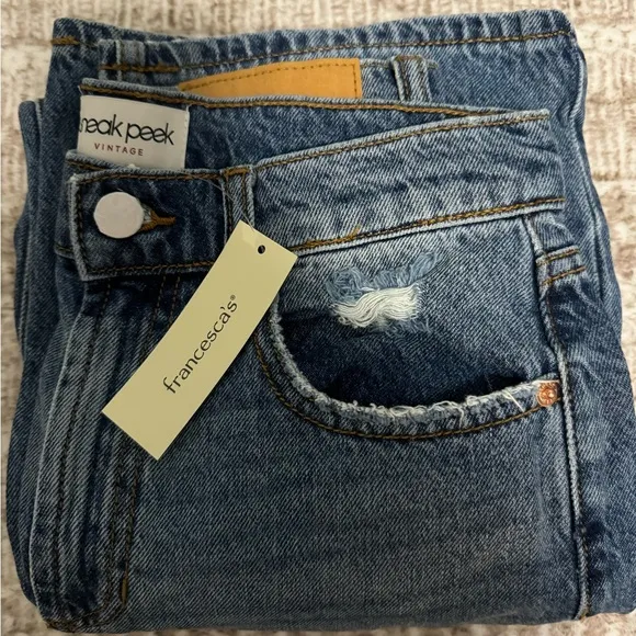 NWT Francesca’s High Rise Straight Jeans Size 26