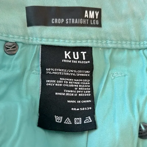 NWT Kut From The Kloth Amy Crop Straight Leg Jeans
