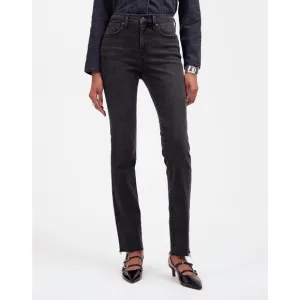 NWT Madewell Mid Rise Stovepipe Jeans Black Denim Straight Armand Wash Slim 33
