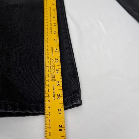 NWT Madewell Petite Low-Slung Straight Jeans Kent Wash Black Women's Size P25