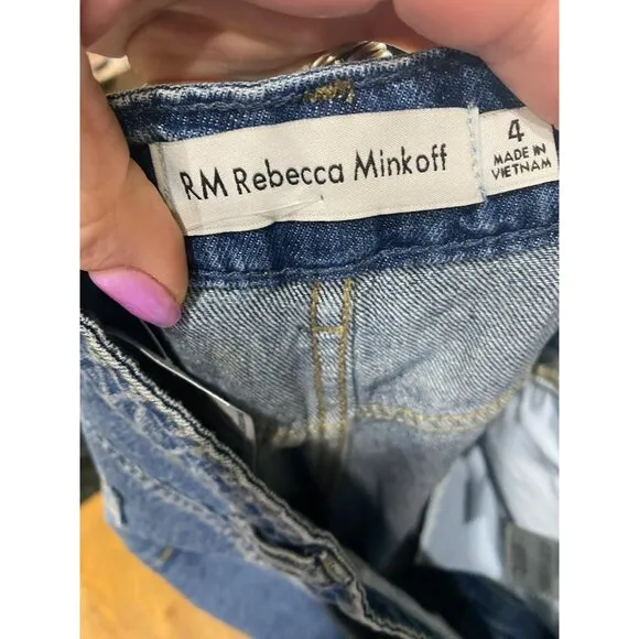 NWT Rebecca Minkoff High Waist Wide Leg Jeans Size 4