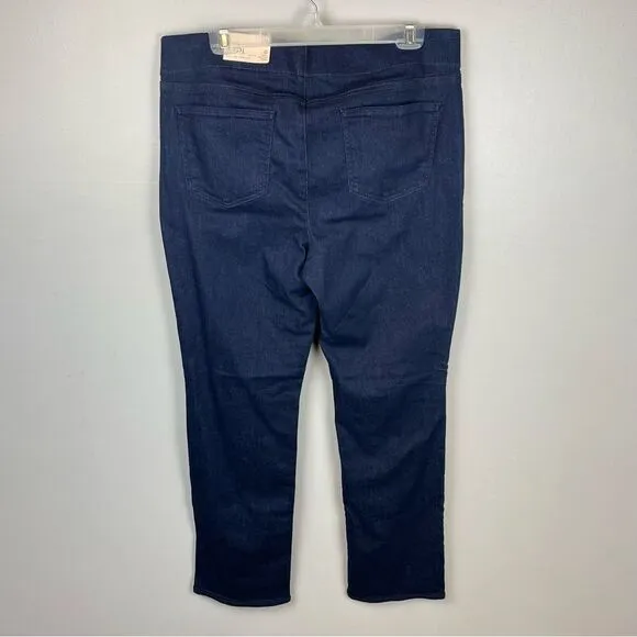 NYDJ Color Rinse Marilyn Pull-On Straight Leg Jeans 14