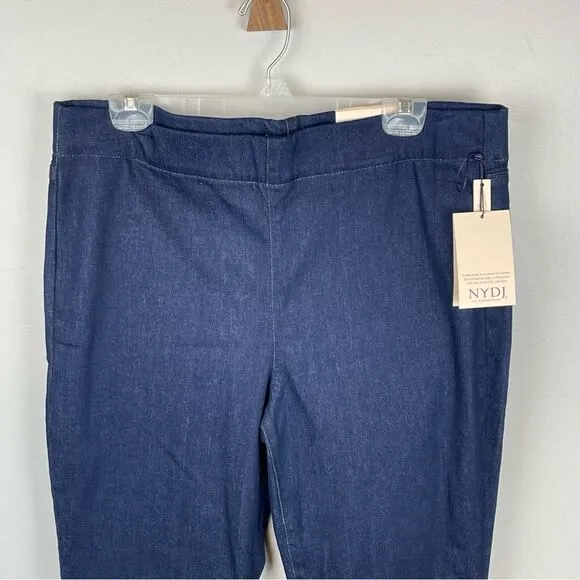 NYDJ Color Rinse Marilyn Pull-On Straight Leg Jeans 14