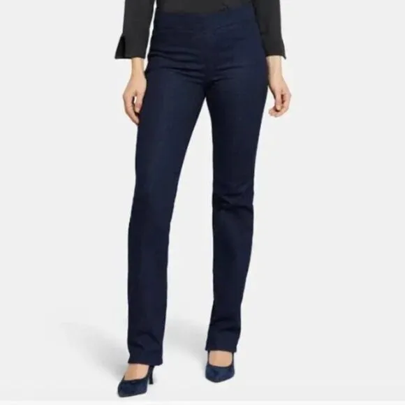 NYDJ Color Rinse Marilyn Pull-On Straight Leg Jeans 14