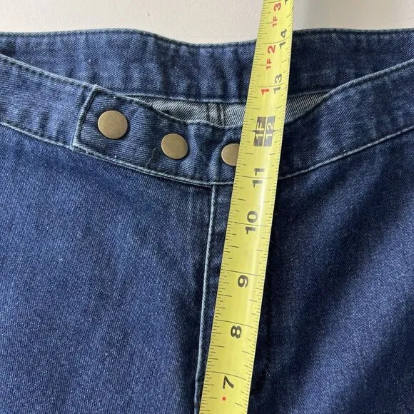 Oak   Fort Jeans Women’s 4 Super Wide Leg Bell Bottoms Dark Wash