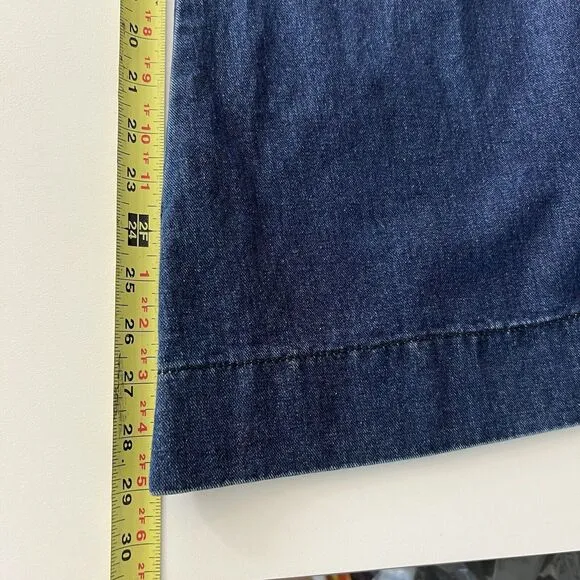 Oak   Fort Jeans Women’s 4 Super Wide Leg Bell Bottoms Dark Wash